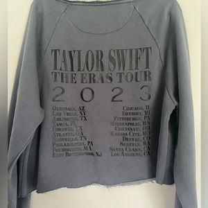 Eras tour indigo blue hoodie cropped L